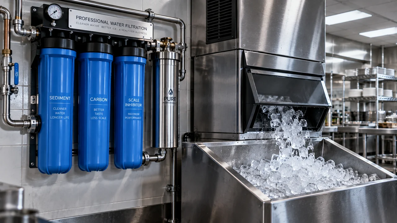 Ice machine filtration